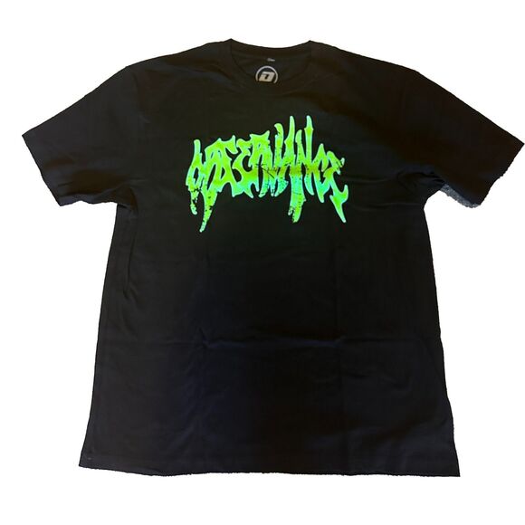 Observance - Graffiti T - black double sided green graphic T - Size XXL - NWT - Picture 1 of 2